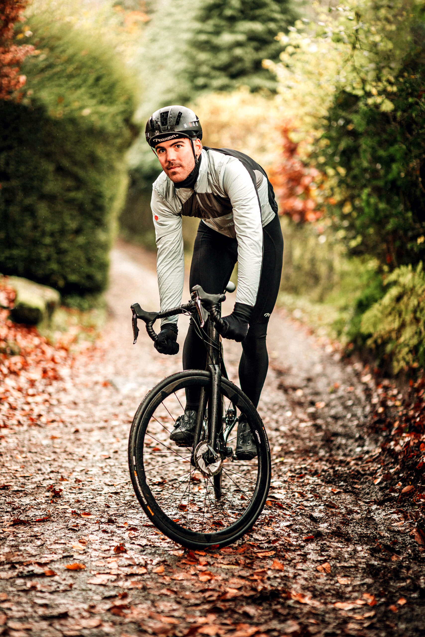 Cycling on scenic country road